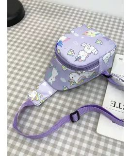 Niños Bolso bandolera adorable mini con estampado de unicornio