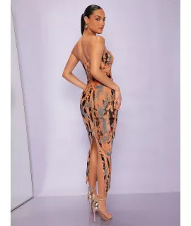 BAE Vestido ajustado tubo con estampado